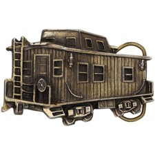 Caboose Car Railroad Railway Train Line Locomotive 1970s Vintage Belt Buckle