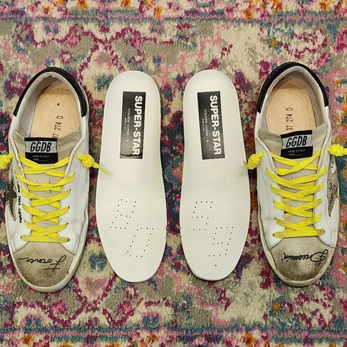 Golden Goose JOURNEY GRAFFITI SUPERSTARS Neon Laces Size 37 - Picture 12 of 16