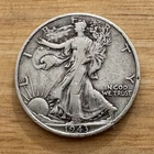 1943-P Walking Liberty Half Dollar, Very Fine Condition, 90% Silver