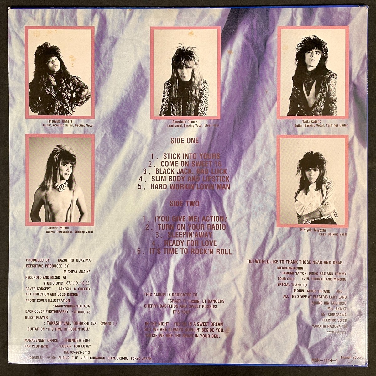 Tilt – The Beast In Your Bed Human Record MSN-1114-1 1987 JAPAN LP