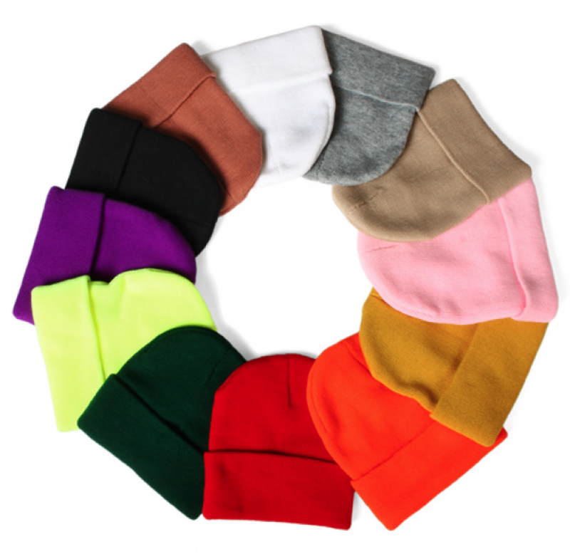 Warm Solid Knit Slouchy Beanie Hat for Men and Women-image