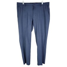 Mens Blue Greg Norman Dress Pants Straight Chino Golf Flat Front Size 38X30