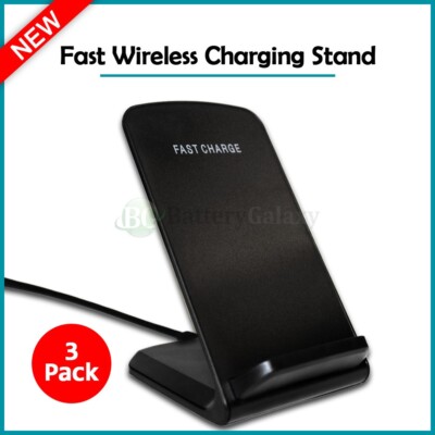 3X Wireless Fast Charger Charging Pad Stand Dock For Samsung Galaxy iPhone Phone