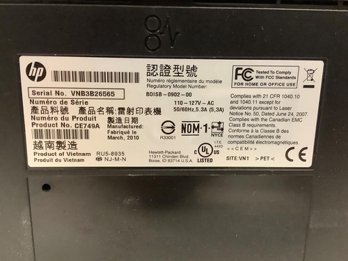 Hp Laserjet P1606DN CE749A Printer 32Mb Page Count 1061 Usb Duplex Used FreeShip - Picture 10 of 12
