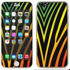 Skin Decal Vinyl Wrap for Apple iPhone 6/6S / Zebra Stripe Rainbow
