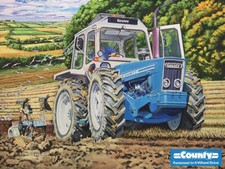 A3 Vintage County Tractor Ploughing Advertising Brochure Poster Leaflet