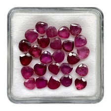 27 Pcs Natural Ruby 4.6-5.2mm Pear Cut Rich Red Loose Gemstones Wholesale Lot