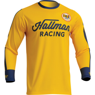 Thor Hallman Differ Roosted Jersey - Lemon/Navy | Small | eBay