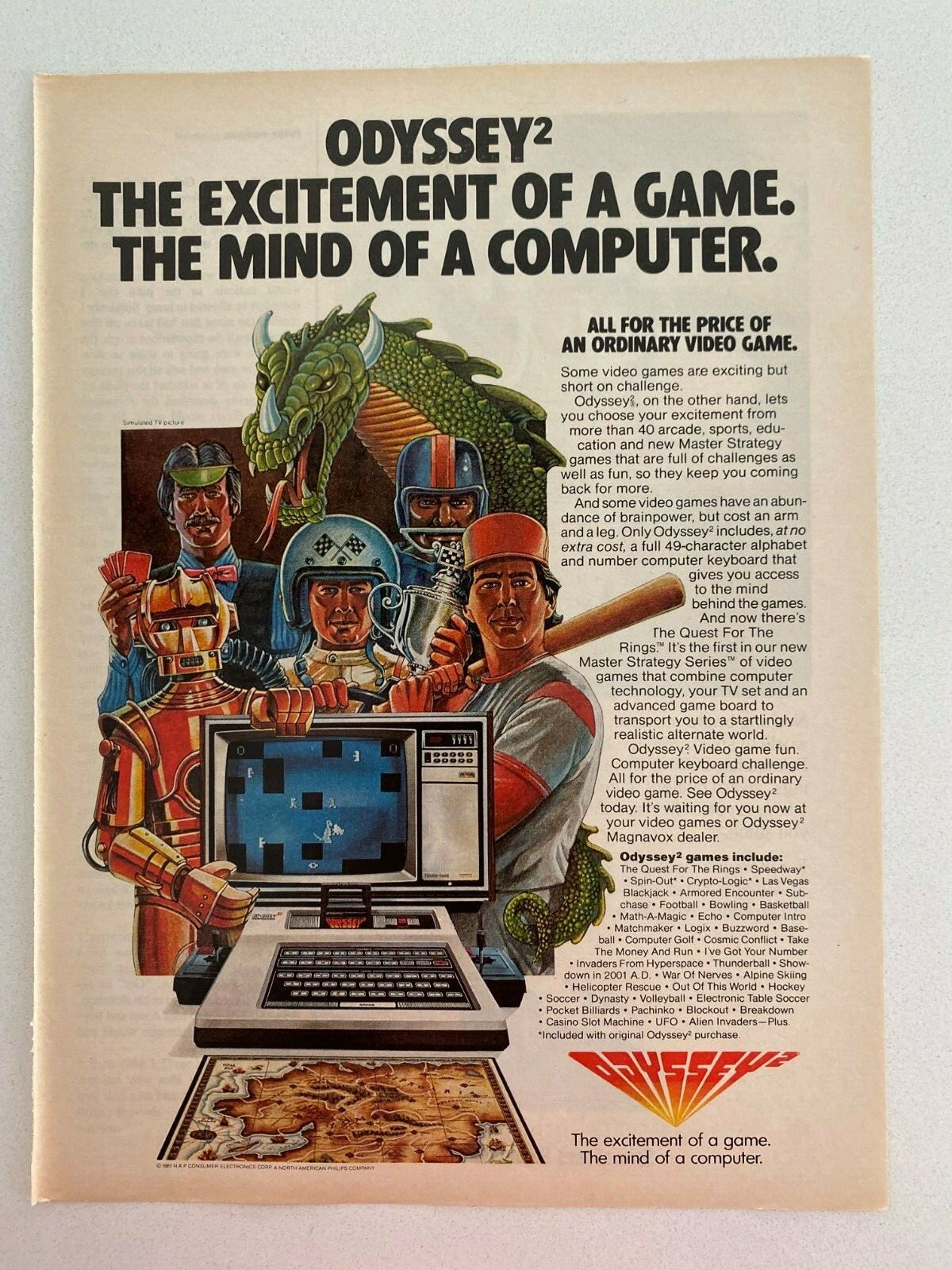 Odyssey2 Video Games 1981 Vintage Print Ad | eBay