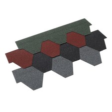 18 Pieces Asphalt Roofing Sheets Hexagonal Felt Roof Panel Self Adhesive Shingle