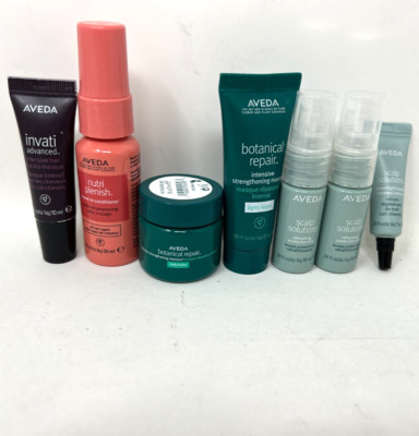 Aveda Travel Set Samples Hair Scalp Masque Leave in Conditioner Protective Mist