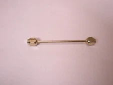 1-11/16" Screw On Rounded-Square-Ends Gold Tone Vintage SMALL Collar Bar L414