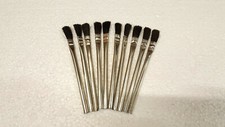 Stained Glass Supplies - 10 X 3/8 Bristle Flux, Patina, Acid or Glue Brushes
