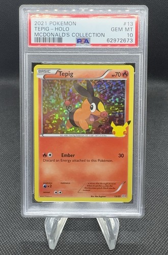 2021 POKEMON MCDONALD'S COLLECTION #13 TEPIG-HOLO PSA 10