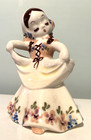 Vtg DeLee Art Pottery Double Planter Figurine Vase Ceramic "Nina Girl" CA, USA