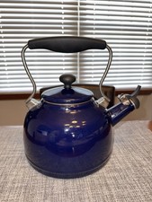 Chantal Vintage 1.7 qt Whistling Kettle Cobalt Blue Enamelware