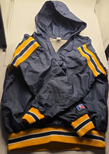 Vintage 90s Russell Athletic USA Made Hooded Quarter Zip Pullover Windbreaker La