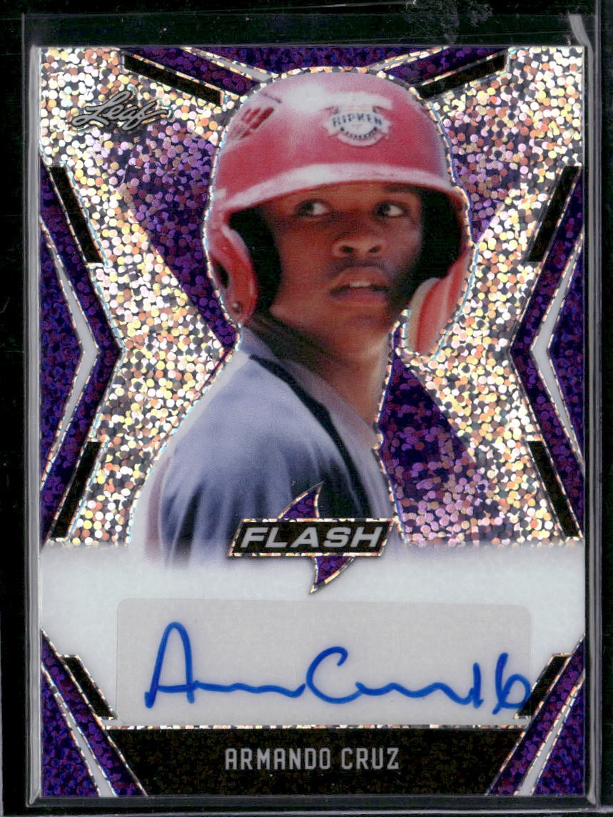 2020 Leaf Flash #BA-AC2 Armando Cruz Base Autographs Purple #3/35