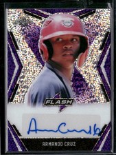 2020 Leaf Flash #BA-AC2 Armando Cruz Base Autographs Purple #3/35