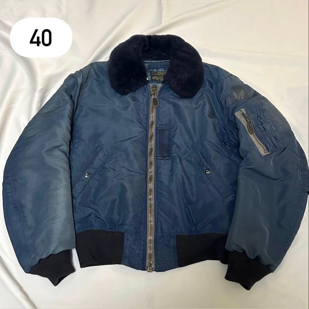 Buzz Rickson's B-15C Flight Jacket Navy Wool Bomber USA Made 90s size 40