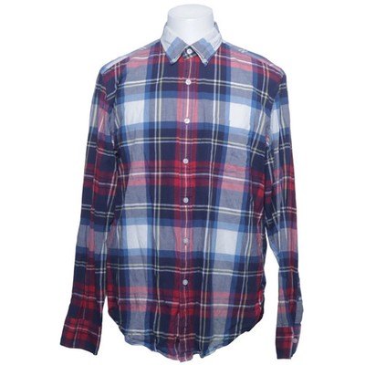 J.Crew, Flanellhemd, Größe: L, Blau/Rot/Weiß, Karo, Herren #bcU