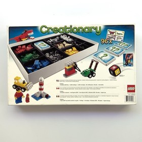 LEGO 3844 Creationary Board Game Complete w Cards Dice Building Game