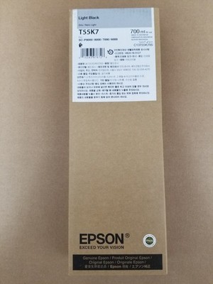 GENUINE Epson UltraChrome HD Light Black Ink 700ml For P6/7/8/9000 (T55K700)
