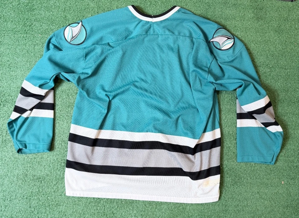 Vintage 90s San Jose Sharks CCM Hockey Jersey Mens Size XL - Image 2 of 4
