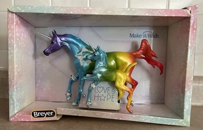 Breyer Limited Edition Love & Hope 62124 Rainbow Unicorn Mare Foal Set NIB
