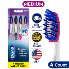 Oral-B Pro Whitening Toothbrush Medium 4 Pack Manual Toothbrushes