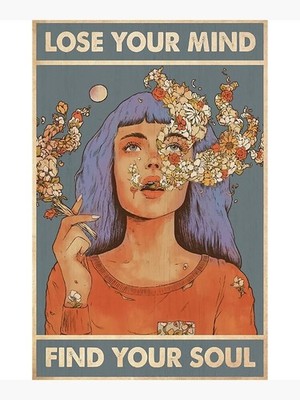 Lose Your Mind Find Your Soul Vintage Aesthetic Poster