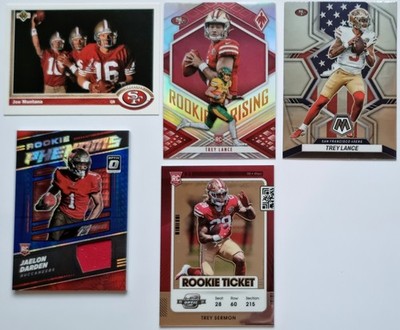 NFL Karten Lot   5 Karten   Trey Lance Rookie, Joe Montana