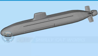 3D Printed Kit 1/700 French Barracuda Class Nuclear Attack Submarine