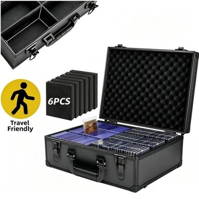 600+ Hard Case For Toploader 3''x4'' 35pt Sports Card Storage Box Holds w/ USA