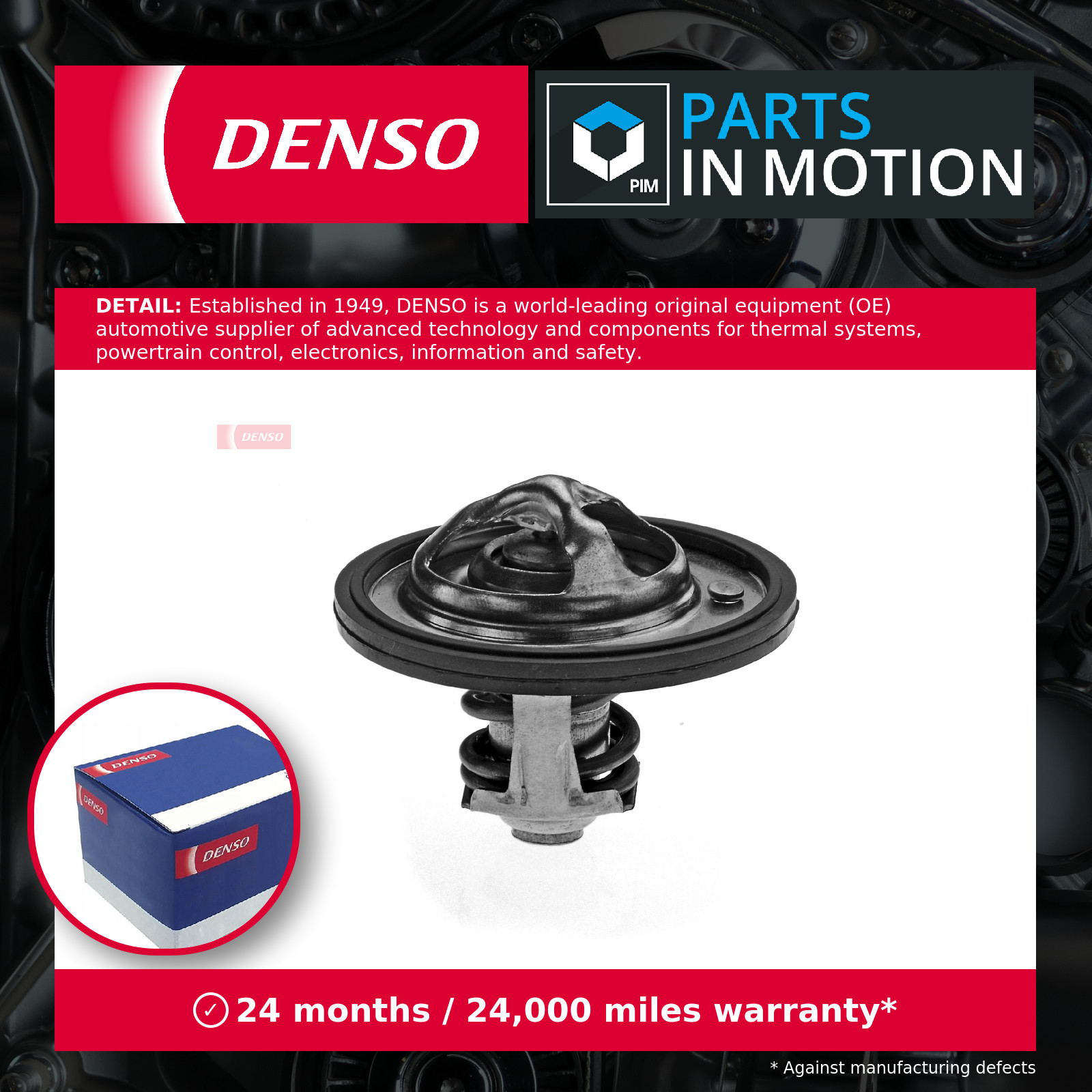 Coolant Thermostat fits SUZUKI BALENO SY418 1.8 96 to 02 Denso 1767065D00 New - Image 6