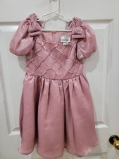 Rare Editions Girls 6X Pink Shimmer and Pink Pearls Dress
