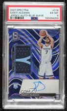 2021 Panini Spectra FOTL Blue Wave Prizm 19/30 Santi Aldama #218 PSA 6 Auto 2w6