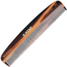 Kent 7T Handmade All Fine Tooth Pocket Comb for Men, Hair Comb Straightener for