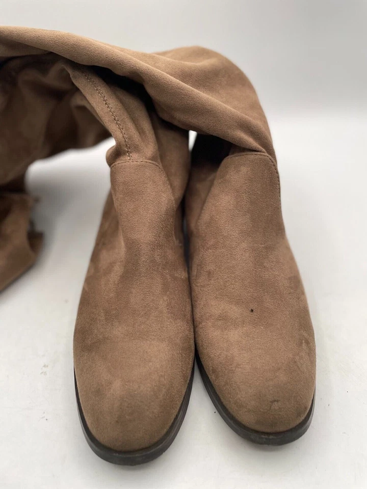 Wanted Knee High Riding Boot Women's Sz 7.5 Brown Suede Leather Round Toe - Image 2 of 4