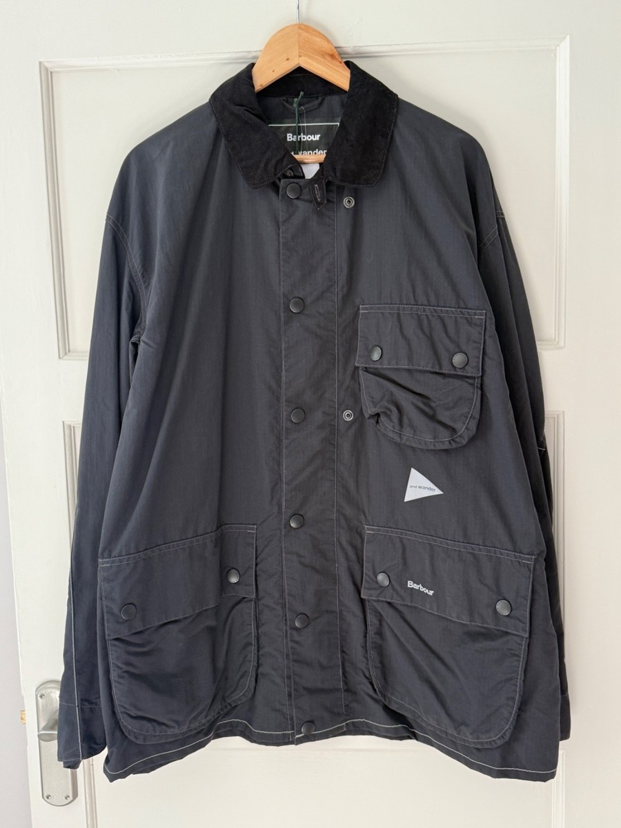 Barbour x and wander PIVOT PERTEXナイロン　XL Barbour x And Wander Pivot Jacket Black Blue XL BNWT deadstock