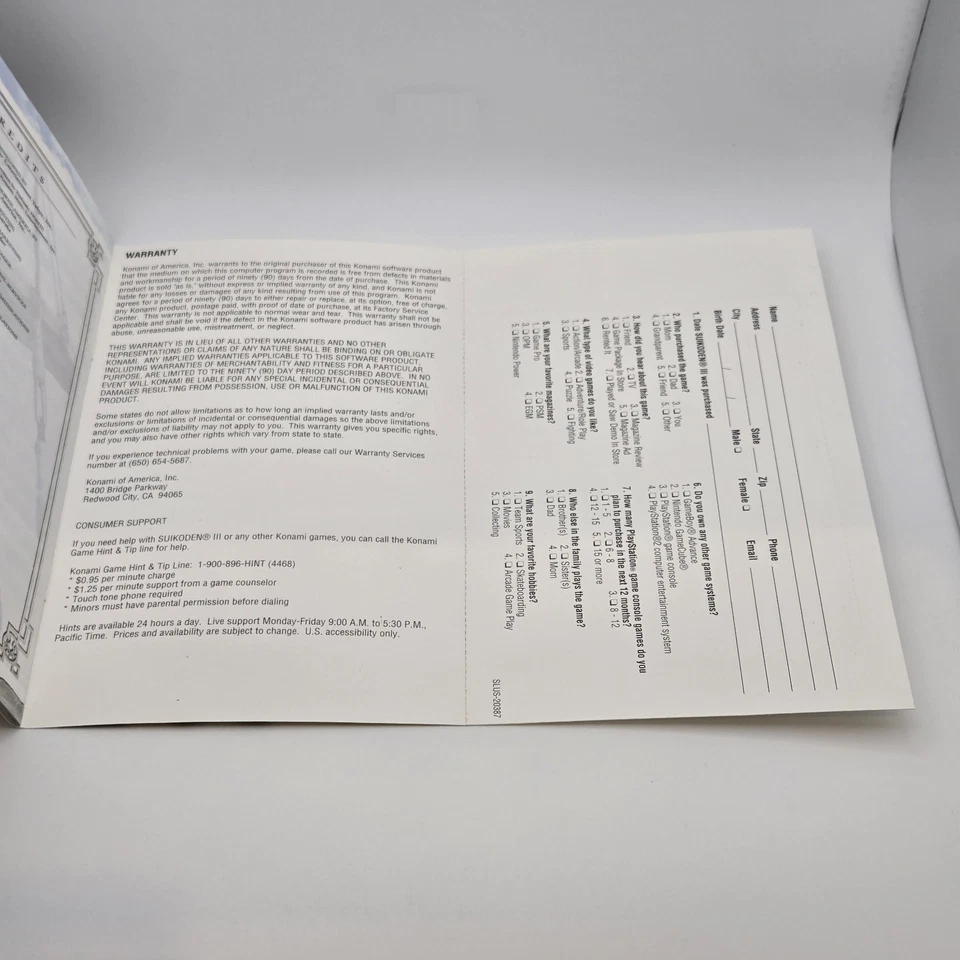 Suikoden III 3 PS2, RPG, CIB Complete w/ Registration Card - Image 4 of 4