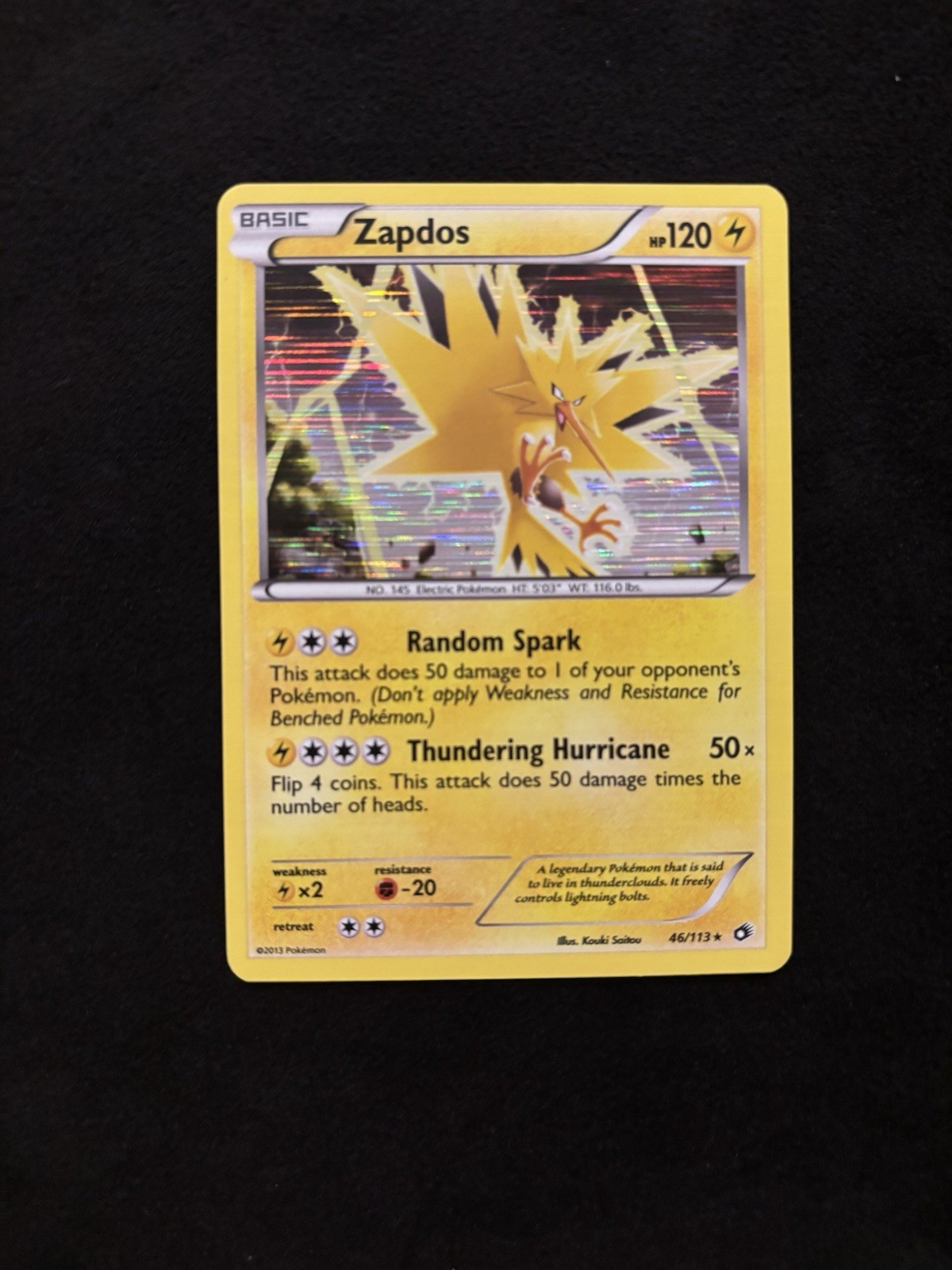 Zapdos 46/113 Legendary Treasures Holo Pokemon TCG - NM/LP