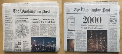 THE WASHINGTON POST December 31, 1999 & January 1, 2000 Millennium Editions