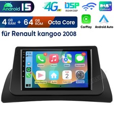 für Renault kangoo 2008 Android 15 Autoradio CarPlay GPS DAB+ Sat BT Navi 4+64GB