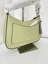 Image of Ralph Lauren Crosshatch Leather Medium Danni Bag, Light Olive