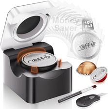 Reusable Pods Refill Kit for Nespresso Vertuo Machines Foil Seals Lids