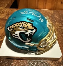 Fred Taylor Auto Jacksonville Jaguars flash Mini Helmet W Beckett Witnessed COA