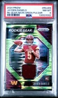 4982 Jayden Daniels 2024 Panini Prizm Neon Green Pulsar Rookie Patch RC PSA 8