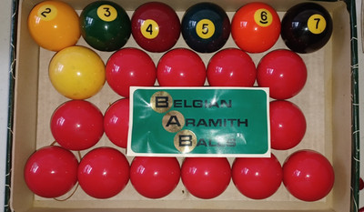 Belgian Aramith Premier Snooker Balls w/ #s - 2 1/8 inch