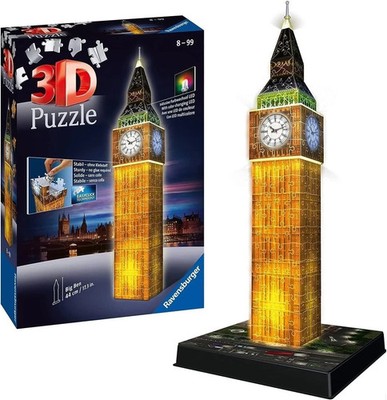 Ravensburger 12588 Big Ben bei Nacht 3D Puzzle 10-99 Jahre